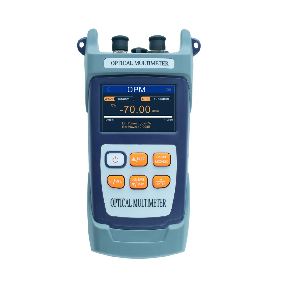 Fiber Optic Power Meter for both SM and MM Fibers 850/1300/1310/1490/1550/1625nm with SC FC Connectors Optical Power Meter