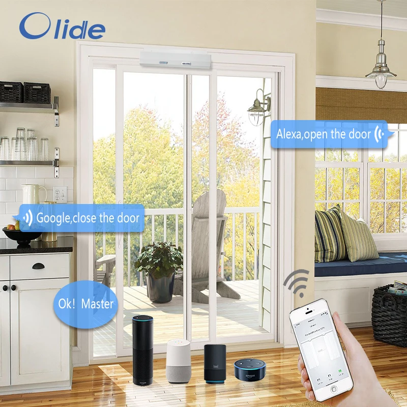 Smart Residential Sliding Door Opener, Automatic Door Operator with WiFi Access Switch,TUYA APP Control