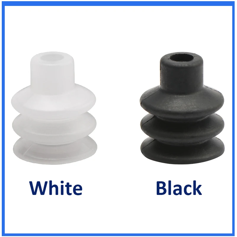 ملحقات الروبوت الهوائية والصناعية أسود أبيض PCG-05 09 12 15 18 20 30 40 مناور فراغ تشاك فوهة شفط الكؤوس