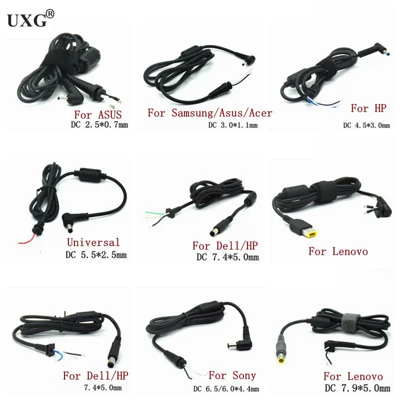 DC Power Cable Cord Connector DC Jack Charger Adapter Plug Power Supply for Samsung HP Dell Sony Toshiba Asus Acer Lenovo Cable