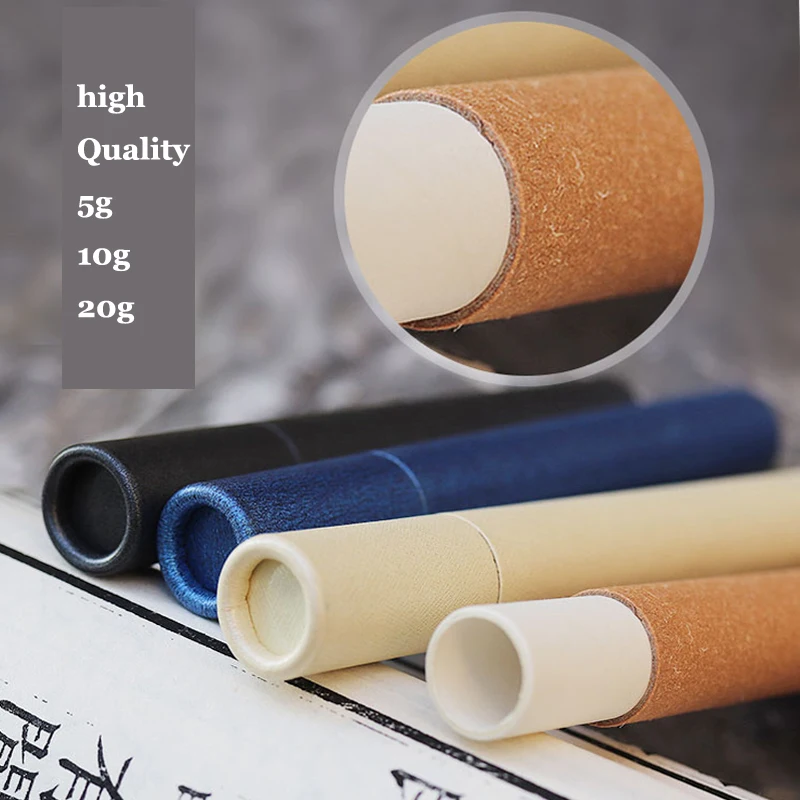 Hot Sell 30pcs 5g 10g 20g Blue,Black,White ,Kraf Color Cardboard Tube For Sandalwood Cylinder Incense Container Special Paper