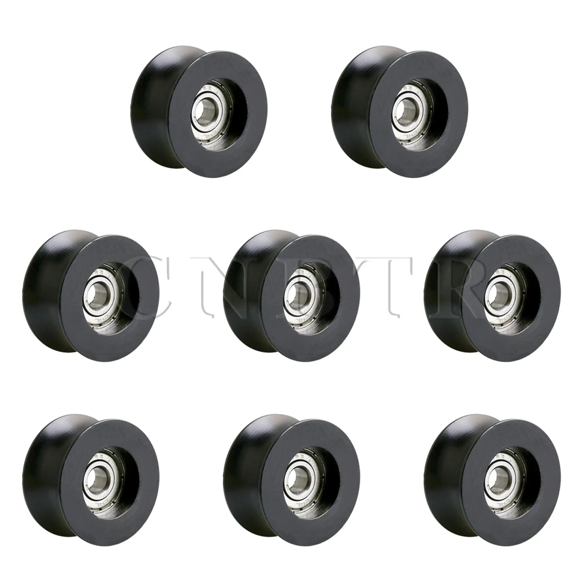 

CNBTR 8PCS Black U Shape Track Roller Guide Pulley Wheel 5x25x13mm