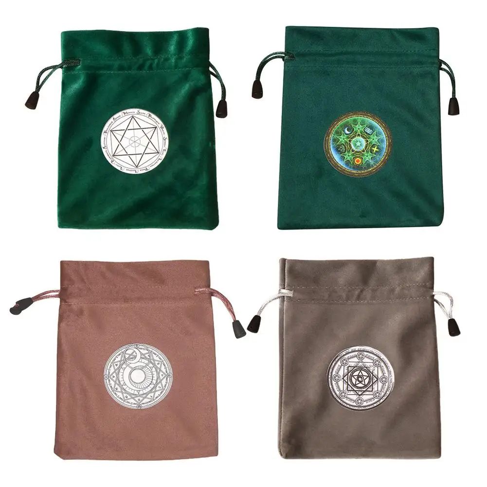 

Velvet Tarot Card Storage Bag Board Game Card Mini Drawstring Package Board Game Tarot Storage Bag Witch Divination Accessories