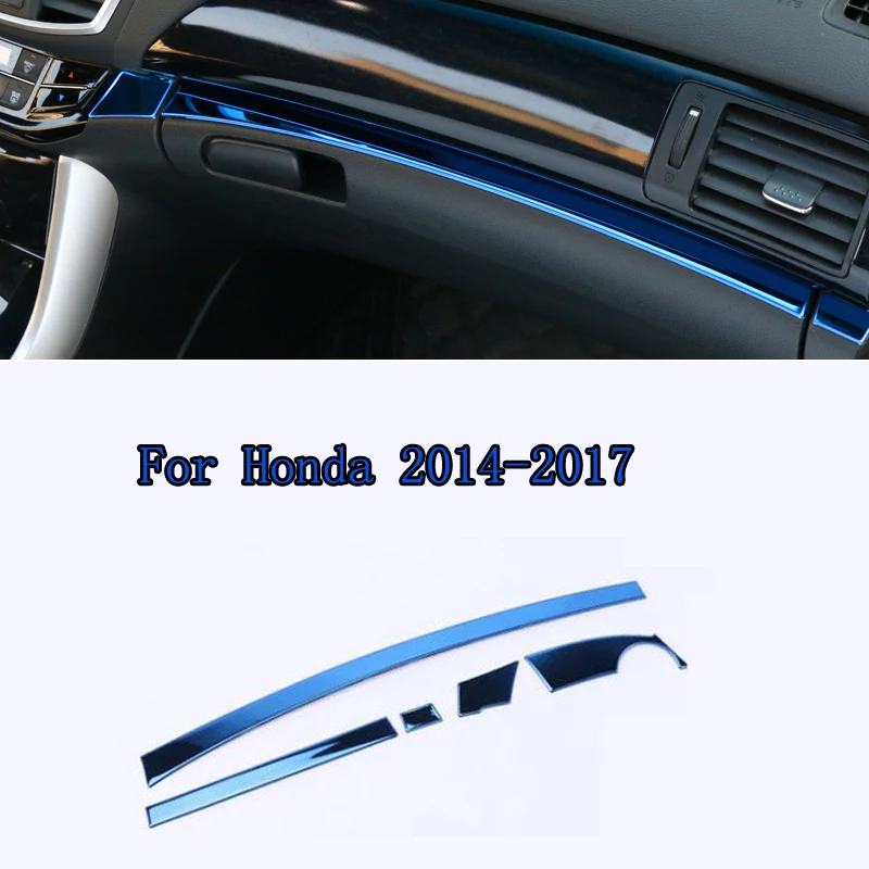 

Car Dashboard Trims for Honda Accord 2014 2015 2016 2017 9th Accord Stainless Steel Interior Accessories