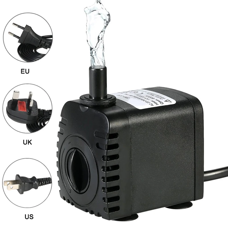 600L/H 8W Water Pump Submersible Pump For Aquarium Fountain Pond Pump Fish Tank Garden Pond Pumps Fountain Mini Pomp 110-240V 4W