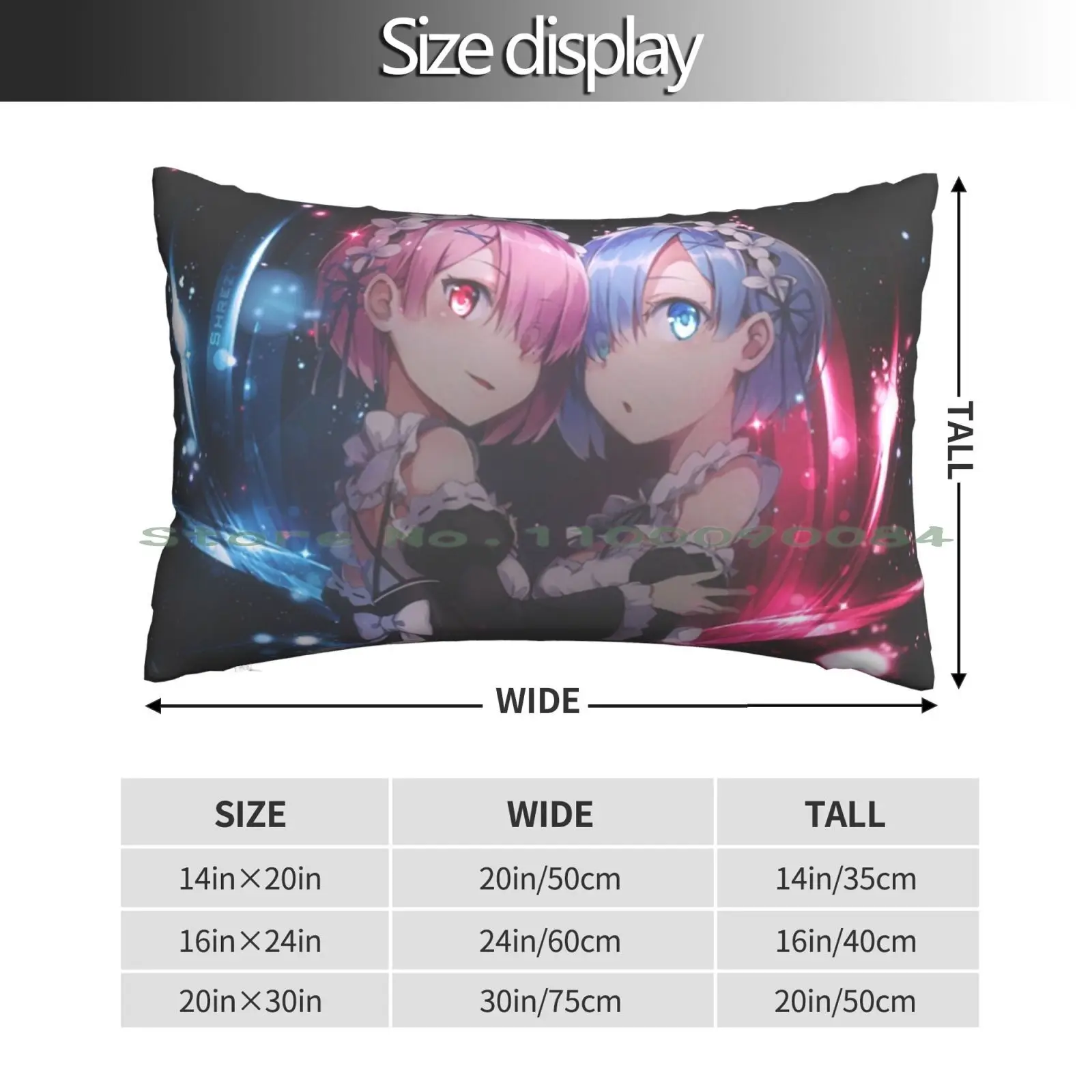 Ram And Rem Re Zero Pillow Case 20x30 50*75 Sofa Bedroom Jacket Mens Green Embroidered Crew Neck Dance Cool Earth Classic Knit