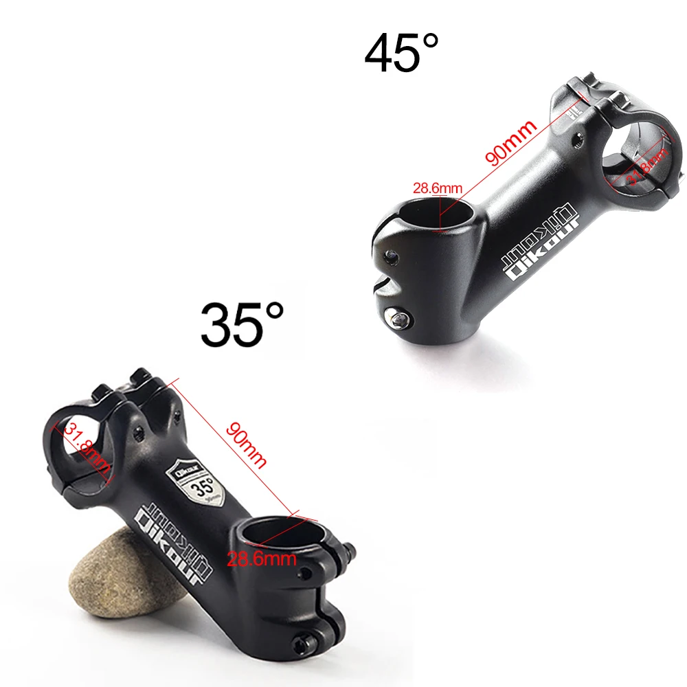 31.8*90 mm Mountain Road MTB Cycling Bike Handlebar Stem Bicycle Riser 45/35 Degree bike stem