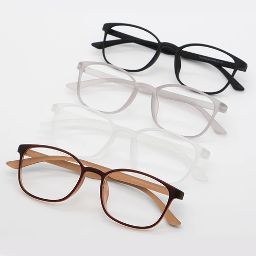 Imagen 2 del producto BCLEAR, gafas rectangulares ultraligeras TR de negocios para hombres, monturas para anteojos recetados, monturas para mujeres, gafas con montura completa de Color a la moda