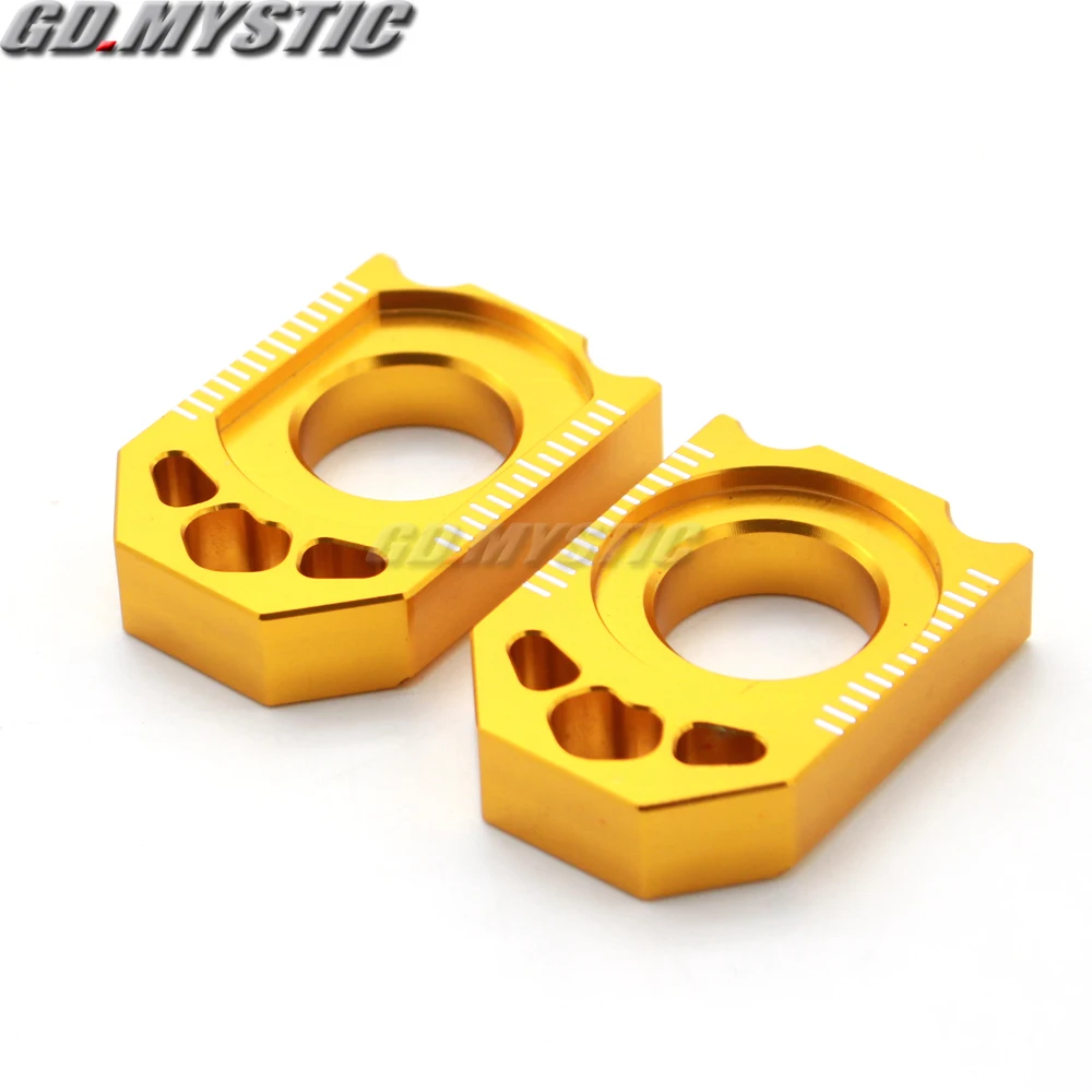 CNC Rear Chain Adjuster Axle Block For WR250F 02-15 WR450F 04-15 WR250R WR250X 07-16 YZ125 YZ250 02-16 YZ250F YZ450F 03-08