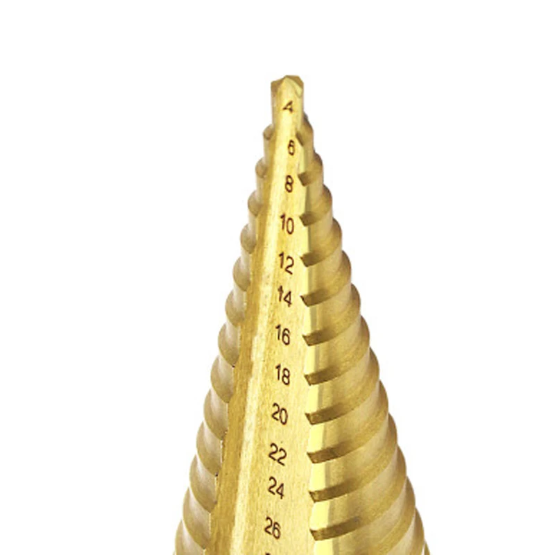 4-32mm Esagonale di Titanio HSS Passo Cone Drill Bit Per Frese E Taglierine Per Micro SIM per il Metallo In Metallo Trapano Coni di Legno strumenti ferramentas DZ134