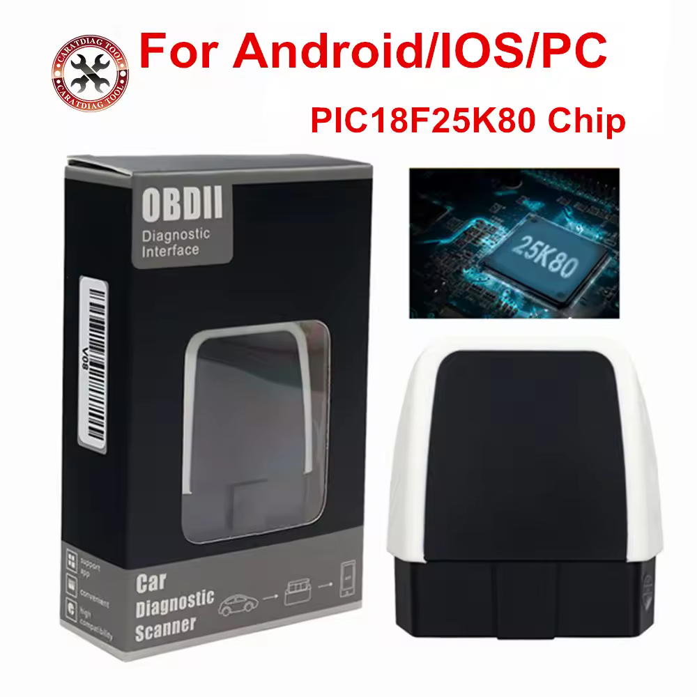 Bluetooth ELM327 V1.5 אוטומטי אבחון סורק עבור IOS/אנדרואיד/PC עדכון של V1.5 ELM 327 רכב קוד קורא PIC18F25K80 שבב