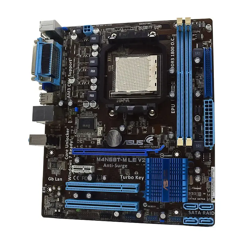 ﻿ ASUS M4N68T-M LE V2 Motherboard Socket AM3 VIDIA GeForce 7025 DDR3 16GB support  Athlon IIX2 220 275 405 440 630 cpu ﻿