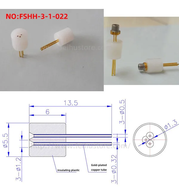 FSHH-3-4 라운드 3pin 레이저 다이오드 테스트 소켓 LD 감지 감광성 테스트 소켓