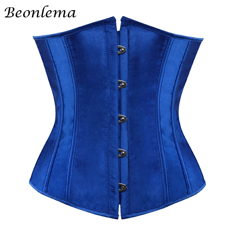 Beonlema Women Underbust Corset White Pink Sexy Bustier Slimming Corsets Plus Size Waist Corset Soft Corsage Bridal Clothes