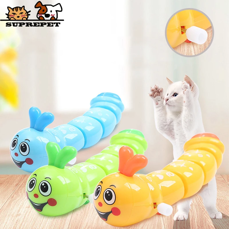 

SUPREPET Pet Toys for Cats Cute Fun Interactive Cat Toy Clockwork Caterpillar Pet Toys Plastic Chewing Bite Supplies for Kittens