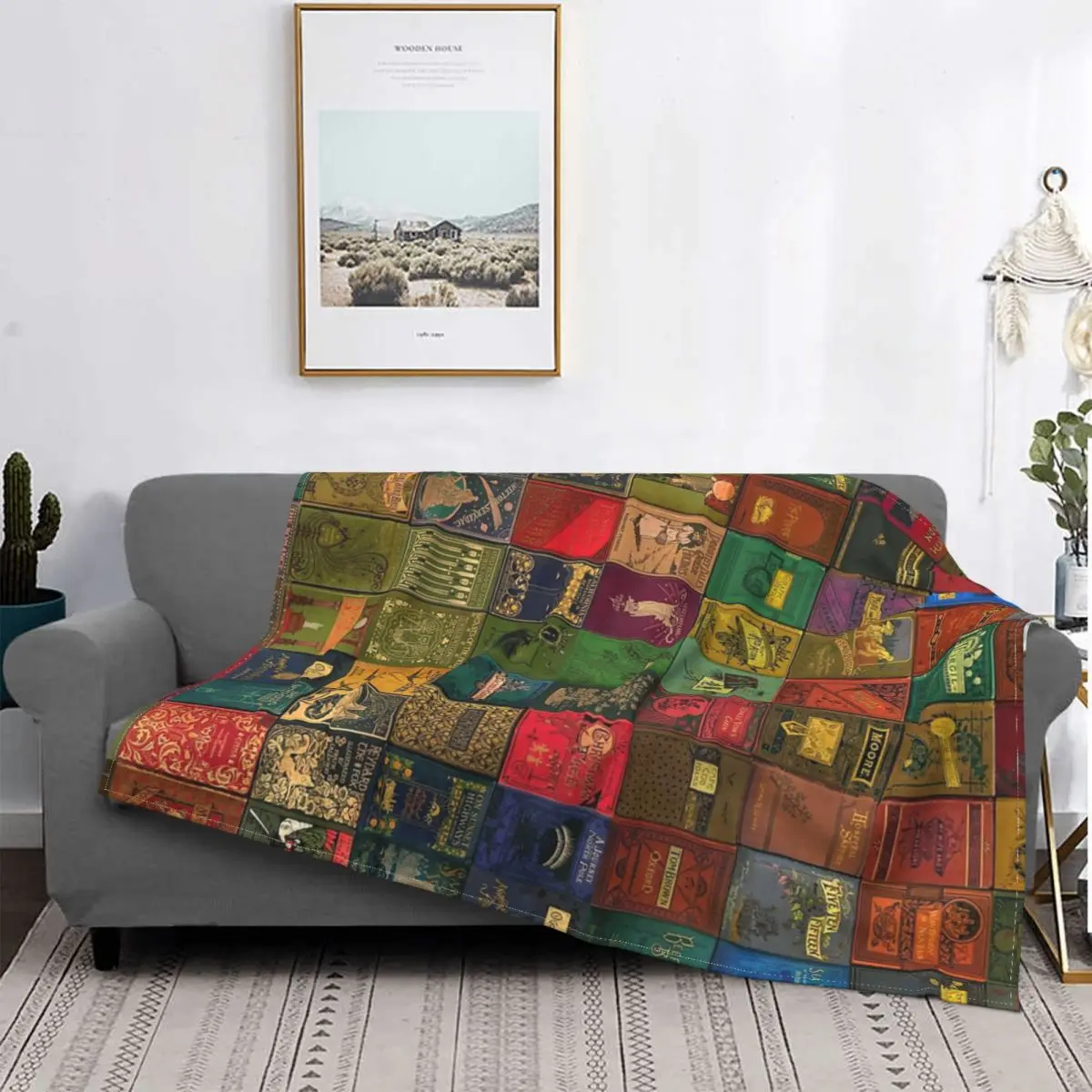 

Gorgeous Victorian Book Covers Blankets Fleece Decoration Ultra-Soft Throw Blankets for Bedding Bedroom Plush Thin Quilt