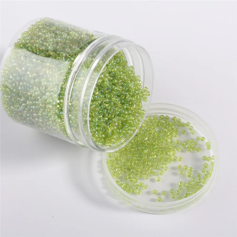 10g1.5-4mm Series [Green Rice Bead Sequin Collection] French Embroidery DIY Handmade Garment Accessories Jewelry Accessories Kit