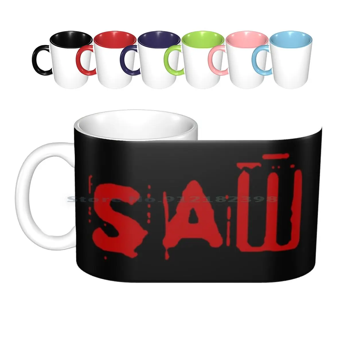 Saw Movie Logo Horror Ceramic Mugs Coffee Cups Milk Tea Mug Saw Movie Logo Saw Book Of Saw Billy Billy Saw Billy Puppet Movie