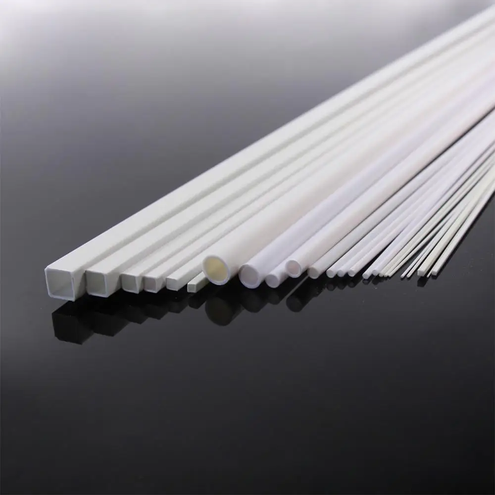 48pcs Styrene ABS Round and Square Rod Pipes Architectual Accessories ABS00