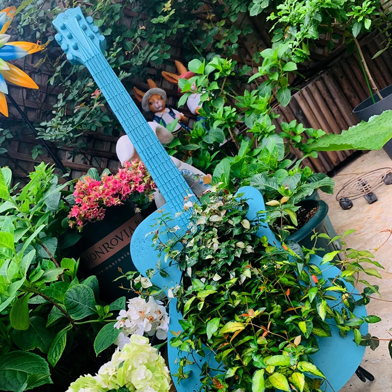 

GY Garden Decoration Guitar Art Flower Pot Layout Terrace Landscape Creative Personality Courtyard Large Outdoor Decoration