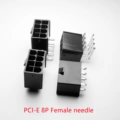 5559 4.2mm Black 8P 8PIN Female Socket Straight/Curved Needle for PC Computer ATX Graphics Card GPU PCI-E PCIe Power Connectors