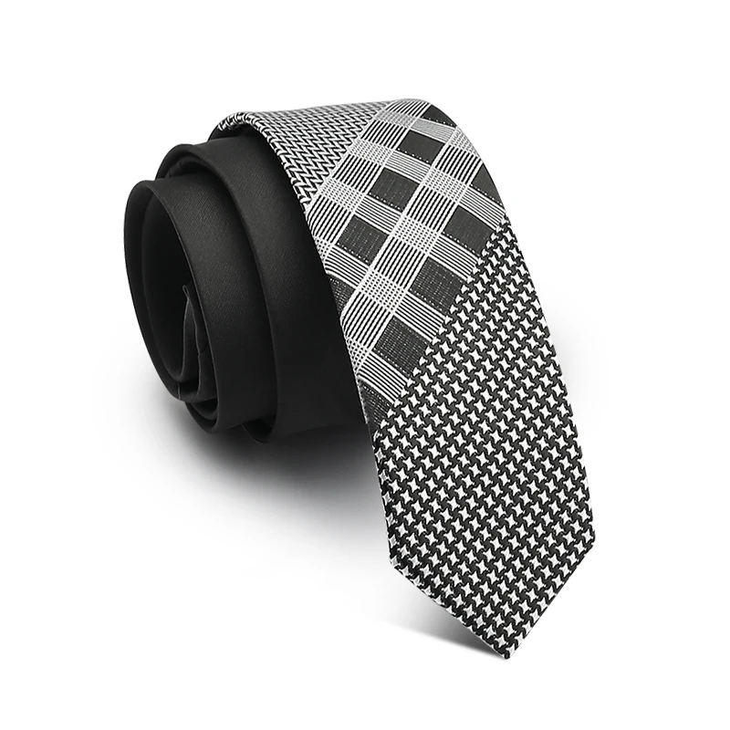 High Quality  New Men\'s Ties 5.5CM Slim Plaid Neckties Korean Style Houndstooth Handmade Business Casual Tie For Men Gift