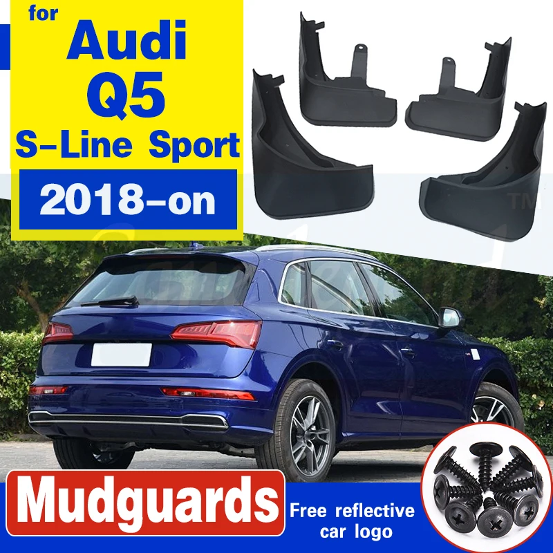 OE Styled Molded Car Mud Flaps For Audi Q5 FY S-Line Sport SQ5 2018-on Mudflaps Splash Guards Mud Flap Mudguards Car Styling