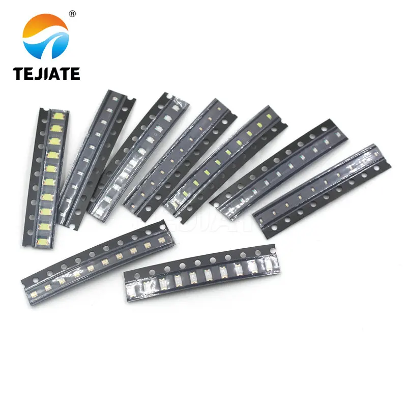 10 قطعة مشرق LED ضوء آخر 0402 1206 SMD كامل اللون مصباح الخرزة الأحمر الأزرق الأخضر الأبيض الأصفر البعث ديود الإلكترونية DIY كيت