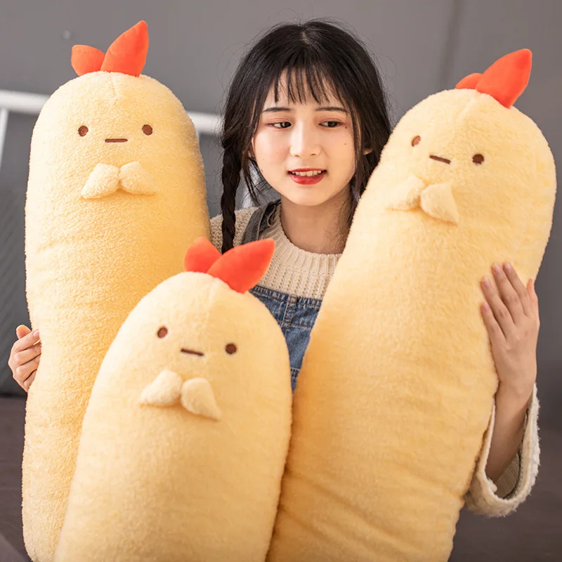 New Stuffed Doll Cute Cartoon San-X Sumikko Gurashi Plush Toy Shrimp Long Body Tempura Pillow Cushion Children Christmas Present