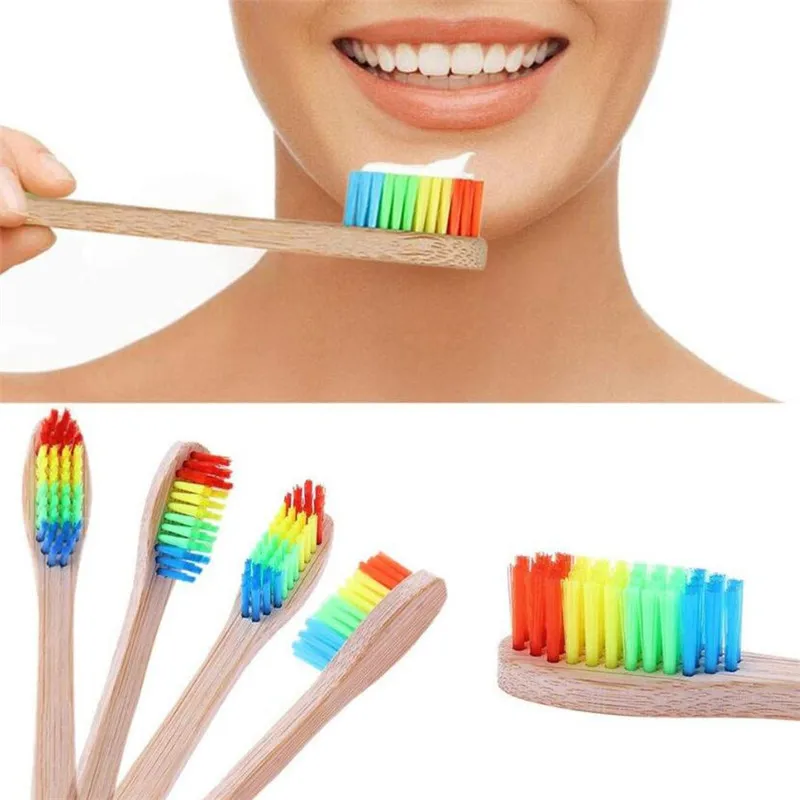 2-12PCS Bamboo Toothbrushes Soft Bristles Eco Friendly cepillo dientes bambu Oral Care Toothbrush clareador de dente