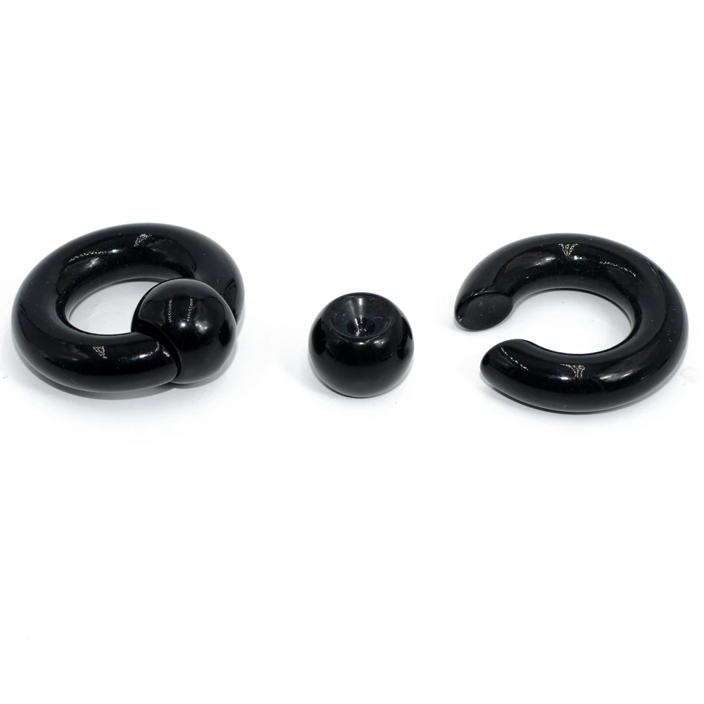 1Pc Acrylic Big Size Giant Captive Bead Ring Ear Tunnel Plug Expander Guauge Male Genital Piercing Body Jewelry BCR Hoop Earring