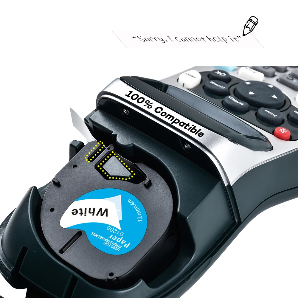 10 шт., ярлыки для принтера, 12 мм