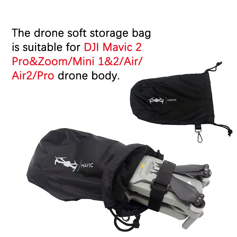 For DJI Mavic 2 Pro Zoom Mini 2 Air 2 Spark Portable Soft Storage Bag Scratch-Proof Waterproof Protective Case Handbag Accessory