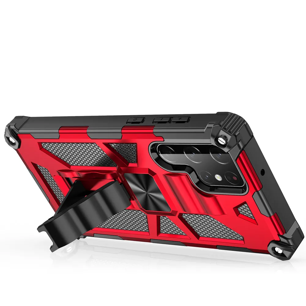 Military Hard Armor Shockproof Case For Samsung Galaxy S26 Ultra S25 FE S24 S23 S22 S21 A57 A17 A15 A16 A56 Kickstand Back Case