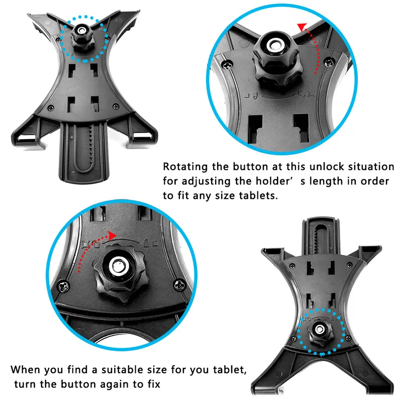 Bike Bicycle Phone Holder Handlebar Tablet Stand Mount for iPad iPhone Samsung Tablet Phone Holder Cradle for Gym Tread Mill