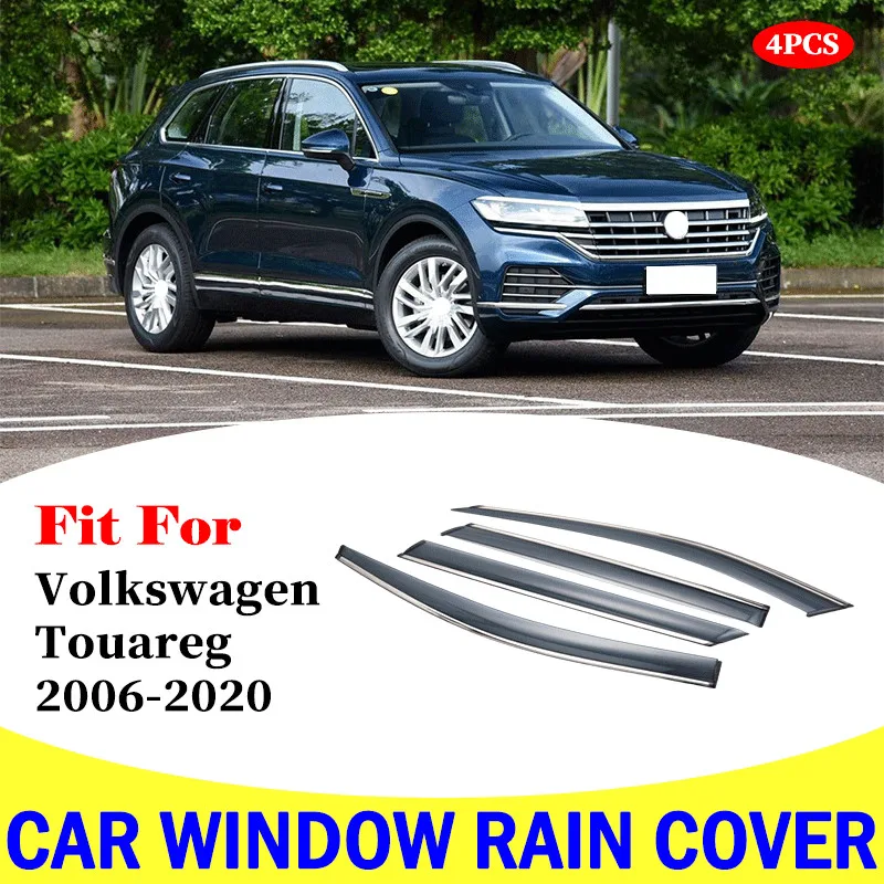 For Volkswagen VW Touareg window visor car rain shield deflectors awning trim cover exterior car-styling accessories 2006-2020