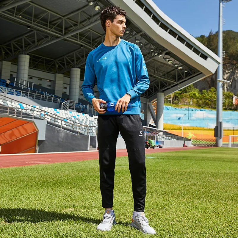 KELME Sweatshirt Sports Sets Men Jogger Training  Running Suit Workout Tracksuit Thick Trousers Training Sportswear 3891370-1