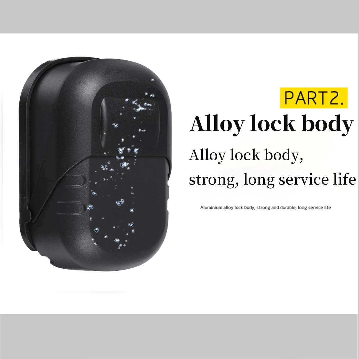 Cofre de parede para chaves, à prova d'água, combinação de 4 dígitos, armazenamento de chave, para áreas internas e externas, liga de alumínio, caixa de cofre