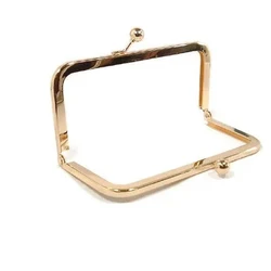 10 Pcs/lot Gold Metal Purse Frame Women Handle Clutch Bag Accessories DIY HandBag Frame Kiss Clasp Lock Hardware