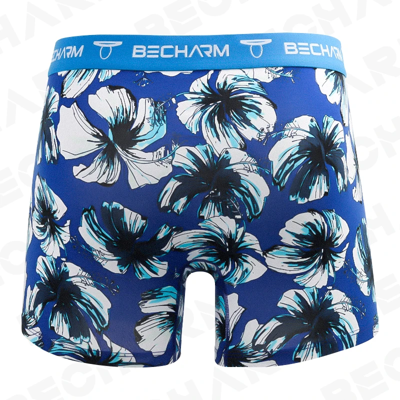 Becharm masculino boxers shorts impressão calcinha conjunto de homens cuecas boxer homem puro algodão respirável grande tamanho masculino cuecas sexy