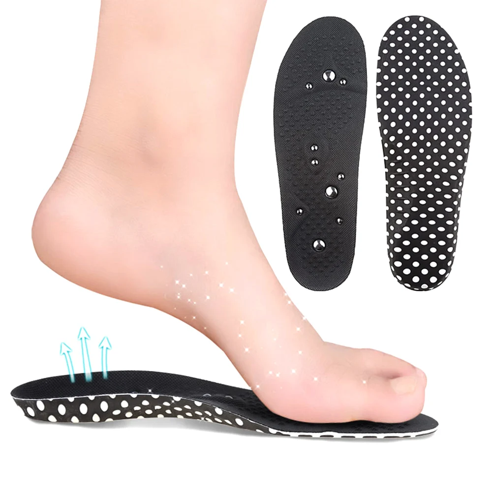 1Pair Magnetic Therapy EVA Insole Acupressure Massage Foot Weight Loss Insole Health Care Shoe Pad Foot Reflexology Pain Relief