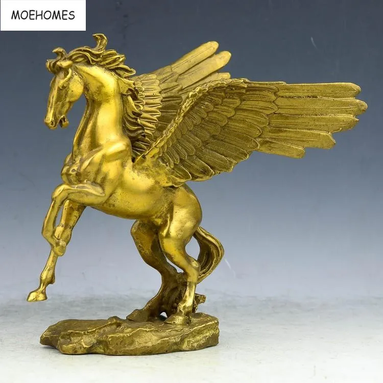 

MOEHOMES Chinese Collect Bronze Fengshui Pegasus Horse Statue Metal Handicraft Home Decorations Buddhism 2020 Cn(origin)