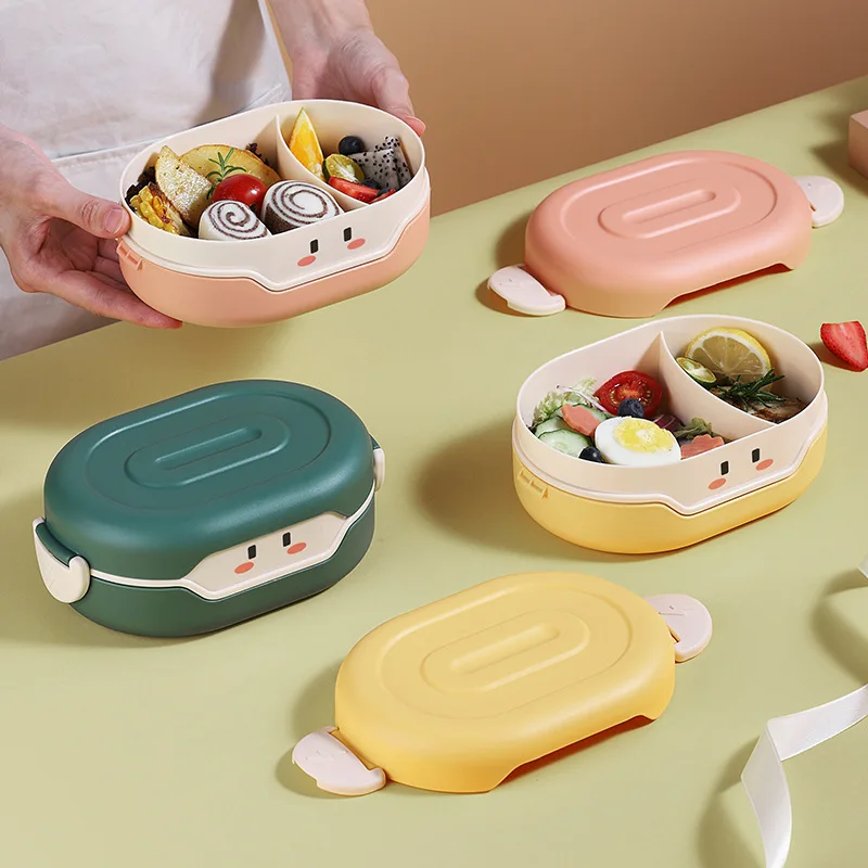 Cute Bento Lunch Box Kawaii for Kids School Children Japanese Style Kindergarten Children's Bread Sandwich Food Box Plastic