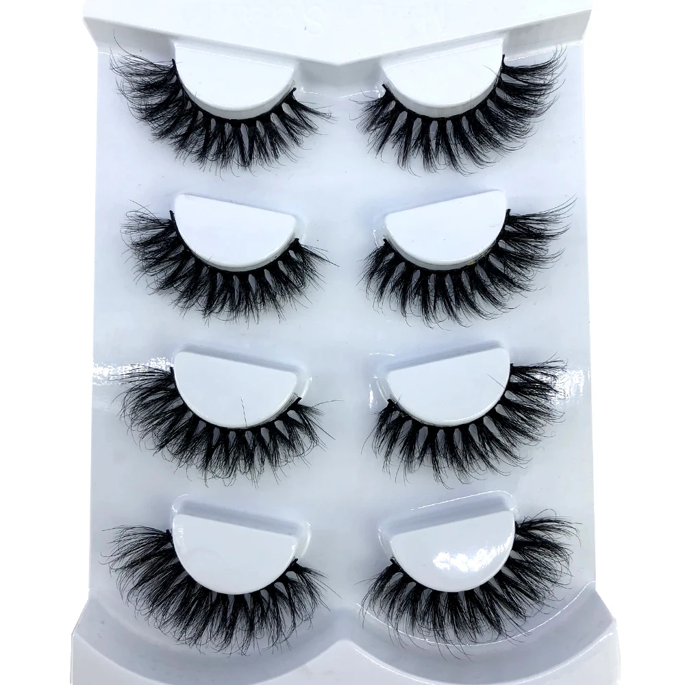 HBZGTLAD 4 Paar Natürliche Falsche Wimpern Lange 3D Nerzwimpern Wimpernverlängerung Nerzwimpern für Schönheit – Detail 23