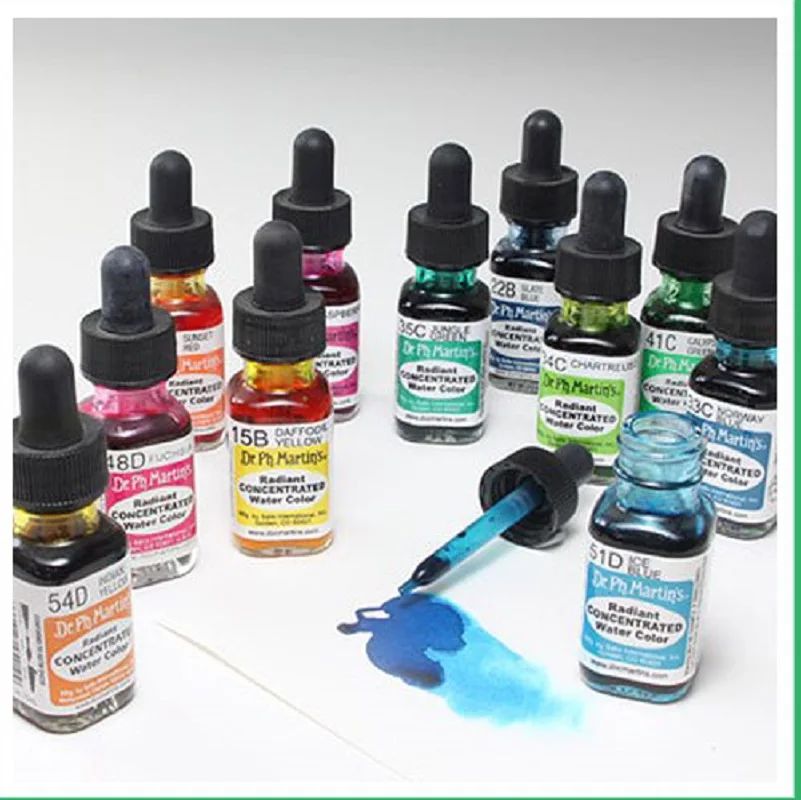 

Concentrated liquid watercolor Dr.ph.martin's United States imported concentrated acuarelas ink pigment