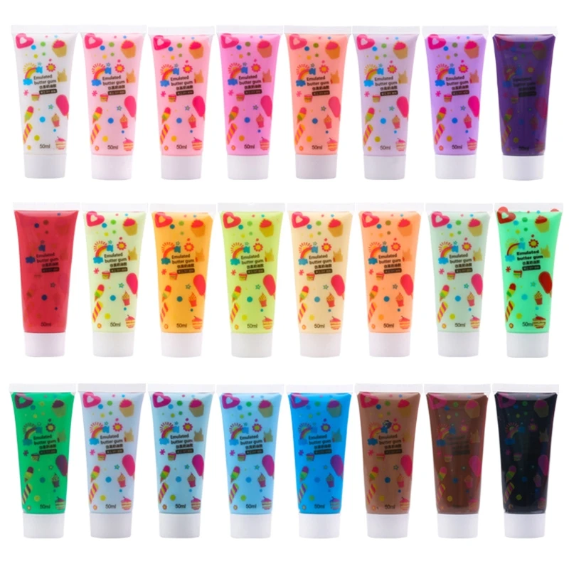 50g Simulation Cream Clay Adhesive Gel Multicolor Fake Whipped Cake Cream Glue DIY Phone Case Shell Kit Handmade Home Decor