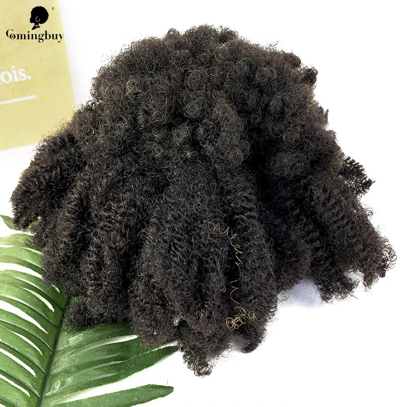 Afro Curly Braiding Hair Extensions for Black Women, Bulk Lock, Mongolian Dreadlock, Remy Cabelo Humano, Crochet Braiding Bulk