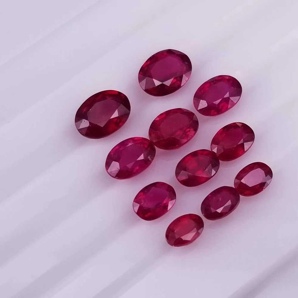 

Meisidian Oval Cut 6X8mm 1.9 Carat 100% Natural Loose Gemstone Original Red Ruby Pirce Per Carat