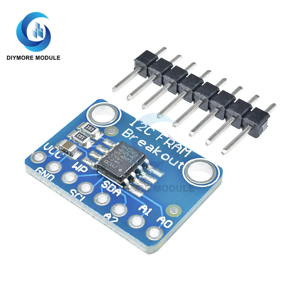 MB85RC256V FRAM Breakout Board Memory IC I2C Non-Volatile 2.7-5.5V For IoT Sensor Portable Wearable Device