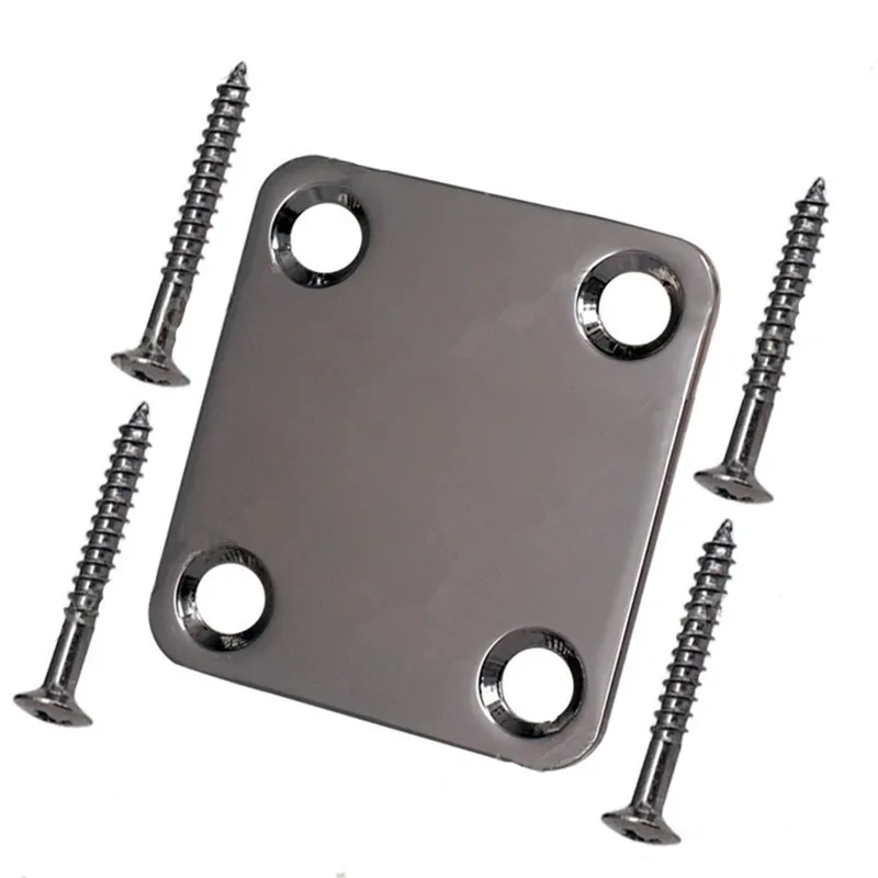 Mini Style Small Neck Plate Neck Joint Guitar Plate For Guitar Bass Replacement Chrome Black Gold Gun Black Guitar Accessories